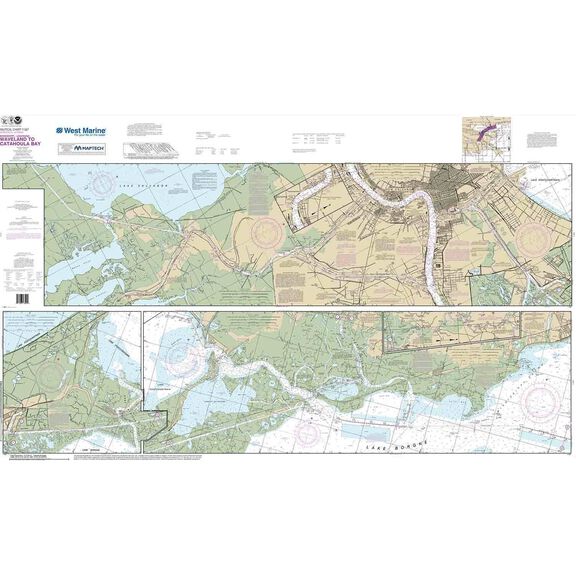 Maptech&reg; NOAA Recreational Waterproof Chart-Intracoastal Waterway Waveland to Catahoula, 11367 image number 0