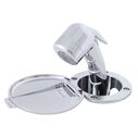 Recessed Shower Chrome Cup & Lid, Small Chrome Sprayer No Hook, 10' White Rubber Hose image number 2