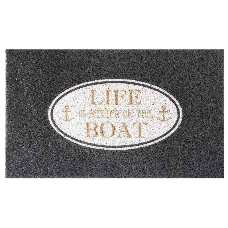 Contact 18" x 30" PVC Spray Print Boarding Mat, Life is Better on the Boat | by West Marine