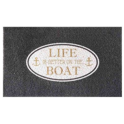 18" x 30" PVC Spray Print Boarding Mat, Life is Better on the Boat