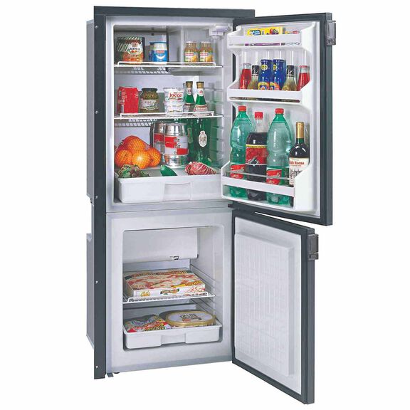 Cruise 195 Stainless Steel  Fridge/Freezer - AC/DC, Left Swing, 4-Sided Stainless Steel Flange image number 1