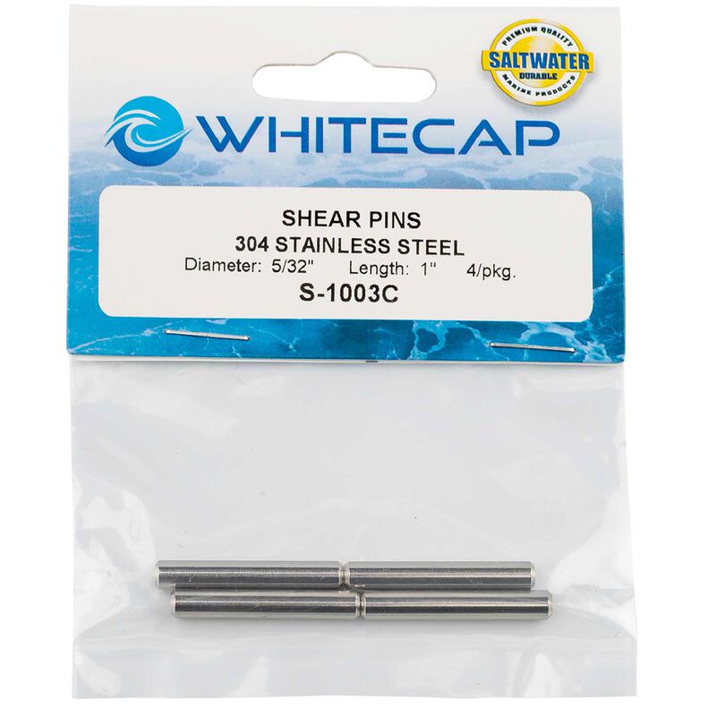 WHITECAP 5/32"x 1" Stainless Steel Shear Pins, 4Pack West Marine