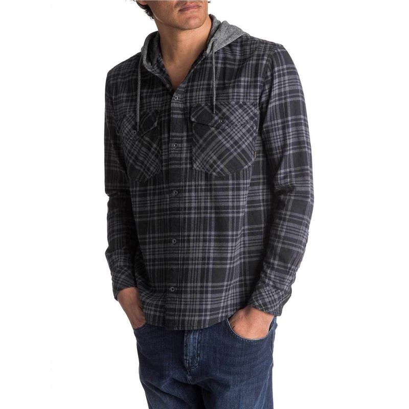 Men's Snap Up Flannel Hooded Shirt image number 0
