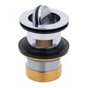 1-1/2" Drain, Flip Drain with Overflow, Straight, 1-1/4"-M Thread Adapter Chrome image number 0