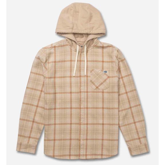 Men's Whitewash Hooded Flannel image number 0
