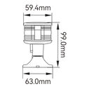 SEAFLO 4" LED Combination All-Round and Masthead Pole Light, Fixed Mount, 2 Nautical Miles Visibility, Black (01-Series) image number 1