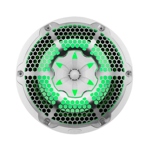HYDRO 10" 2-Way Marine Speakers with Bullet Tweeter and Integrated RGB LED Lights, White image number 1