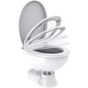 SEAFLO 12V Quiet Flush Electric Marine Toilet, Regular Size, Seawater Macerator, Soft Close Seat image number 1