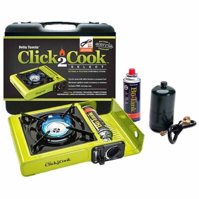 Click2Cook Select Butane or Propane Portable Stove With Hose and Regulator Assembly