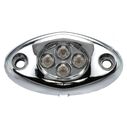 4 LED Courtesy Light, Surface Mount with Chrome Case, Amber LED image number 1