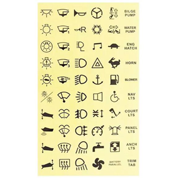 Label Stickers for C-7 Switches (60pcs Assorted Labels) image number 2