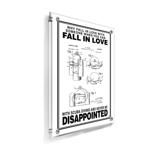 Fall in Love with Scuba Poster, White image number 1