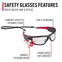 SPG500 Rechargeable Safety Glasses image number 4