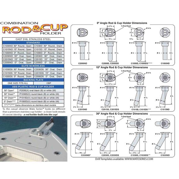 15&deg; Combination Rod and Cup Holder image number 2