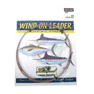Wind-On Leader, 100Lb, 25', Smoke Blue
