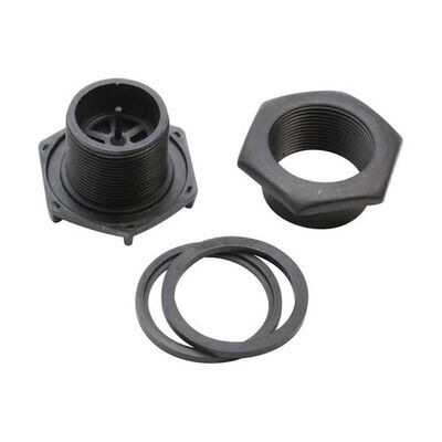 Drain/Plug Assembly for Inflatable Boat, Hexagon, Black