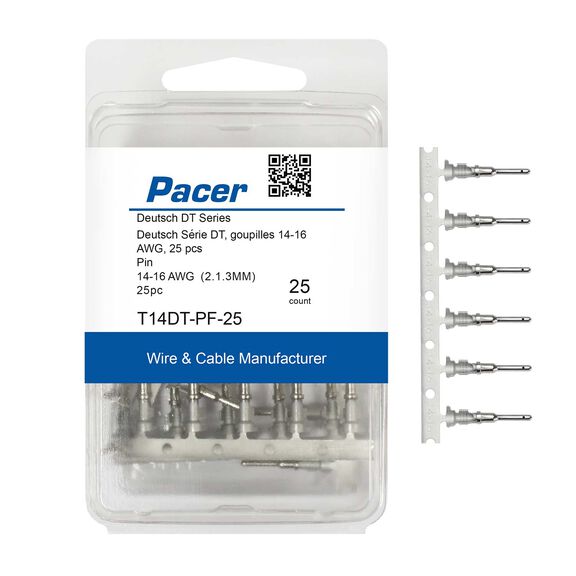 DT Deutsch Pin F/14 AWG Wire, Size 16 Contact, 25 Pack image number 0