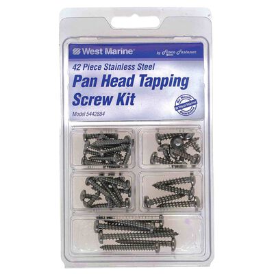 Stainless Steel Phillips Pan-Head Tapping Screw Kit 42-Pack