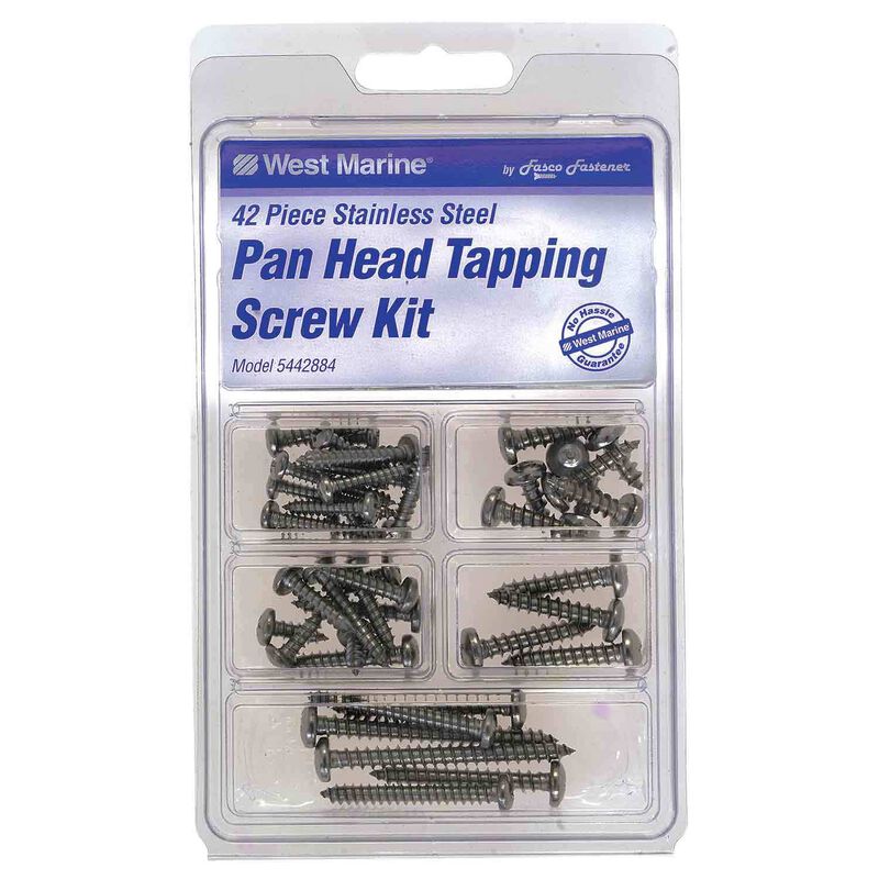 Stainless Steel Phillips Pan-Head Tapping Screw Kit 42-Pack image number 0