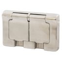 1 Gang, Stainless-Steel Duplex, 3R, Self Closing Cover image number 0