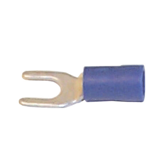 16-14 AWG Spade Lug Terminals, #8, Blue, 10-Pack image number 0