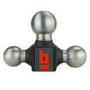 Trailer Tri Ball Mount, 2" Shank - Solid Shank  Zn Balls,  16K, 10K,  5K HD image number 1
