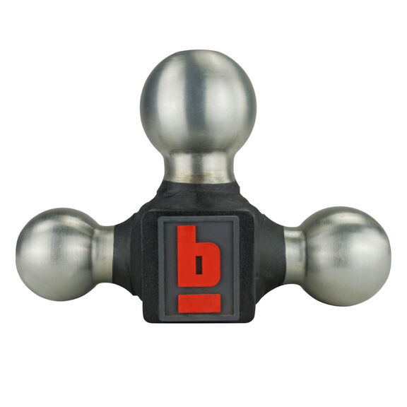 Trailer Tri Ball Mount, 2" Shank - Solid Shank  Zn Balls,  16K, 10K,  5K HD image number 1