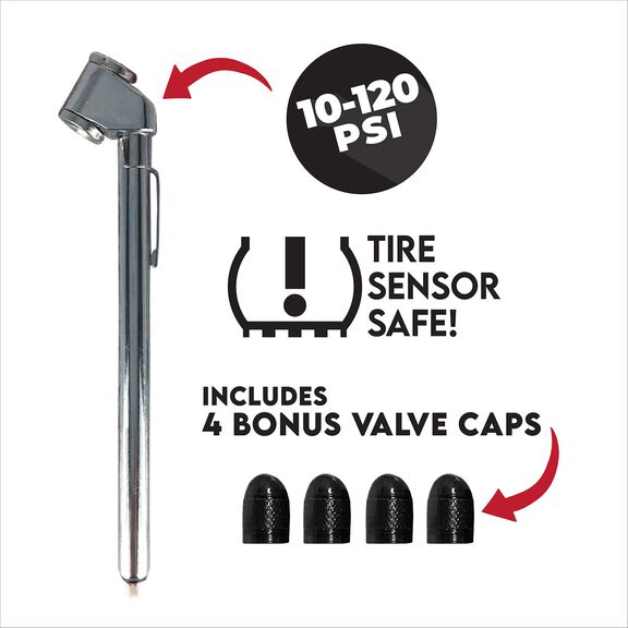 Chrome Dual Pressure Gauge image number 1