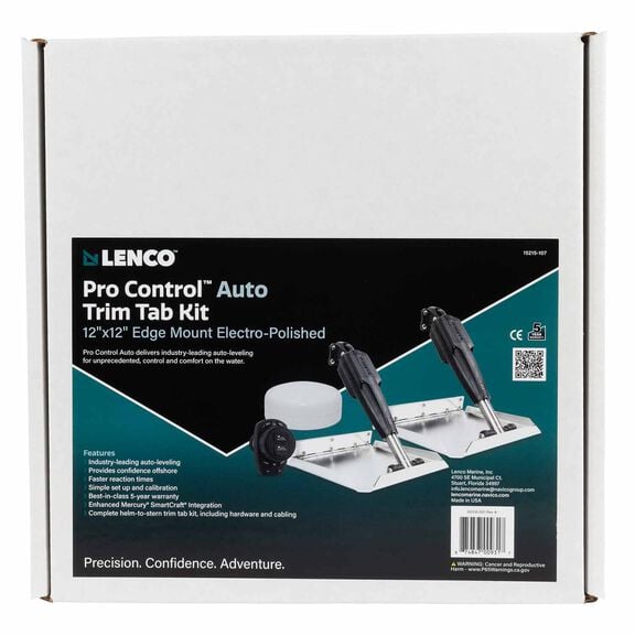 Complete 12" x 12" Edge Mount Trim Tab Kit With Pro Control Auto EP image number 1