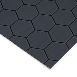 40" x 80" Hexagon Full Sheets, 6mm, Dark Gray/Black
