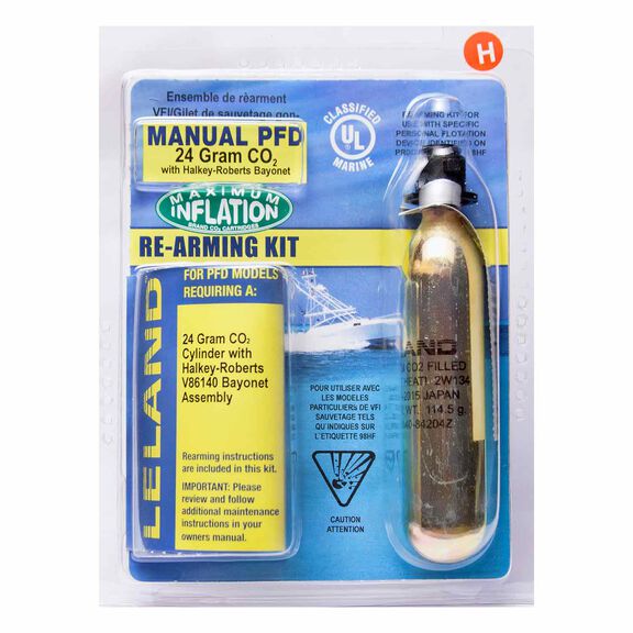 24 Gram Inflatable PFD Rearming Kit with Bayonet, Manual image number 0