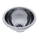 HalfSphere Sink Ultra-Mirror Finish, 304 Stainless Steel, 2" Drain, SoundKOTE, With Tabs image number 0