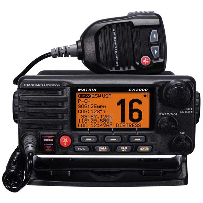 MATRIX GX2000 Fixed-Mount VHF Radio No AIS receiver-Requires external AIS image number 0