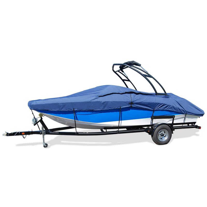 V-Hull Tower Bow Rider Cover, I/O, Pacific Blue, Hot Shot, 20'5"-21'4", 102" Beam image number 0