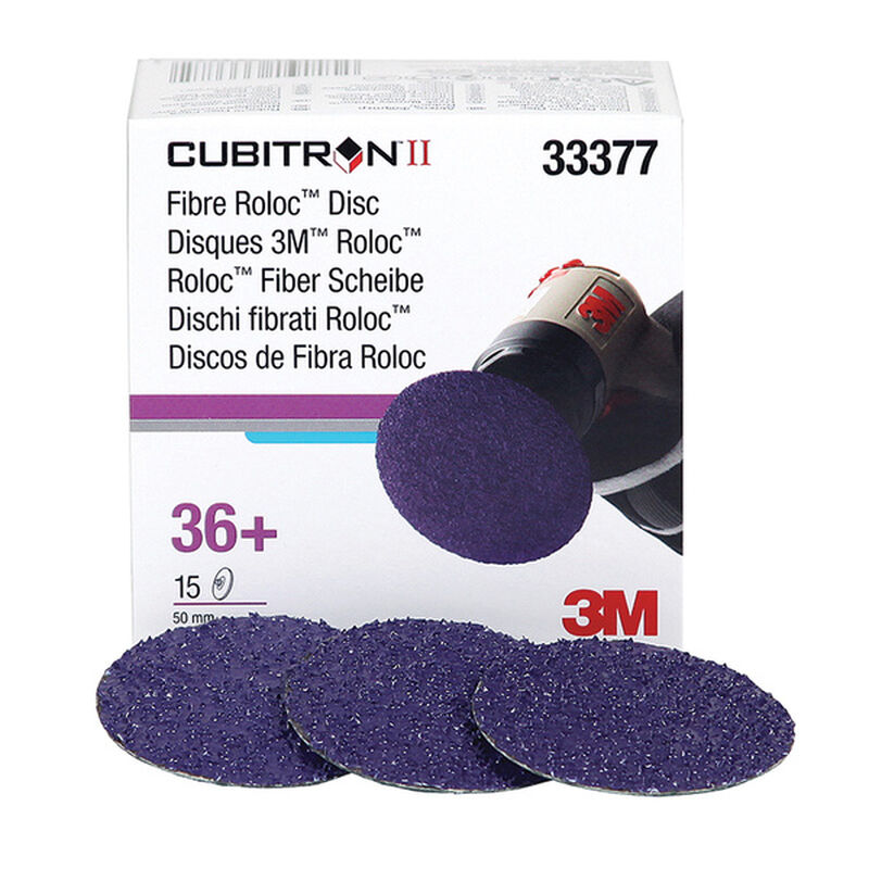 3M 33380 2 In. Cubitron II Fibre Roloc 80 Grade Disc - Foto 5