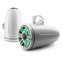 M6-880ETXv3-Gw-S-GwGw-i 8.8" Enclosed Marine Coaxial Speaker System, Gloss White, White Sport Grille with RGB LED Lighting image number 1