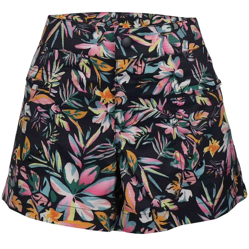 Women's Rainbow Floral Fish Shorts image number 0