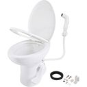 SEAFLO Porcelain RV Toilet with Sprayer Attachment 19in Gravity Flush Foot Pedal Soft Close image number 0