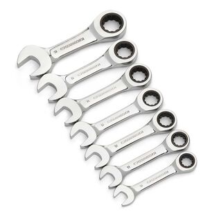 7-Piece Metric Stubby Ratcheting Wrench Set