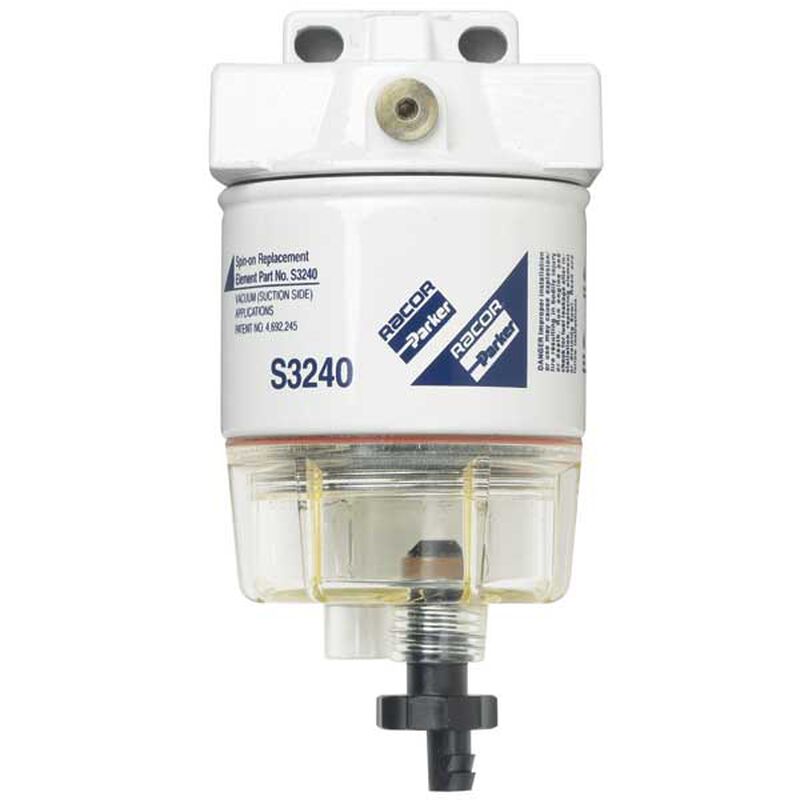 RACOR 120RRAC01 SpinOn Fuel Filter/Water Separator, 30 GPH, 10