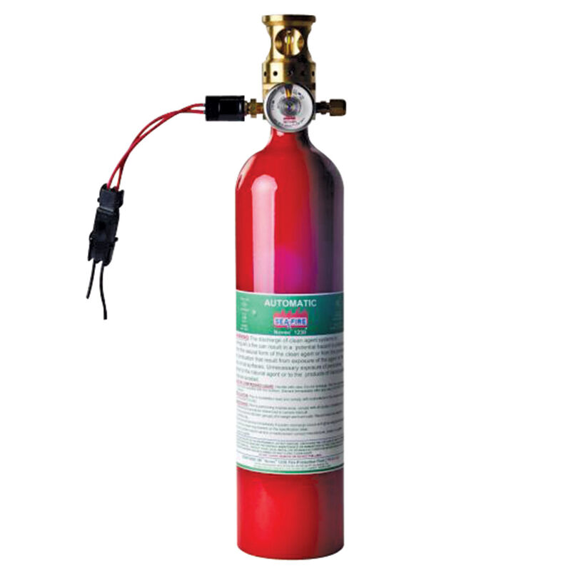SEAFIRE MARINE Novec 1230 Fire Supression System, 25cu. ft. Coverage, 1.34 lbs. Agent Weight