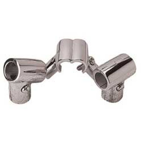 Stainless Steel 90&deg; Hinged Rail Tee, 1", Display image number 0