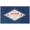 18" x 30" PVC Spray Print Boarding Mat, The Captain is Always Right image number 0