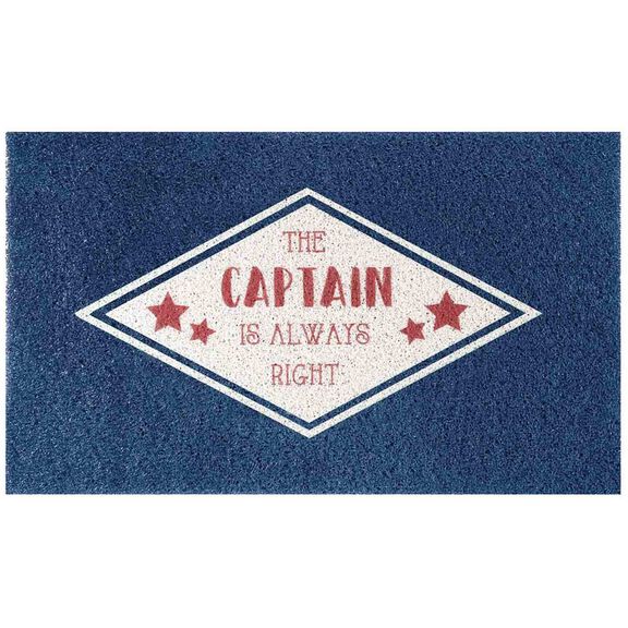 18" x 30" PVC Spray Print Boarding Mat, The Captain is Always Right image number 0