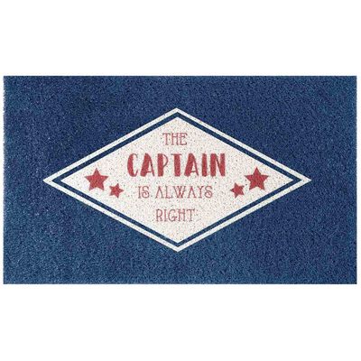 18" x 30" PVC Spray Print Boarding Mat, The Captain is Always Right