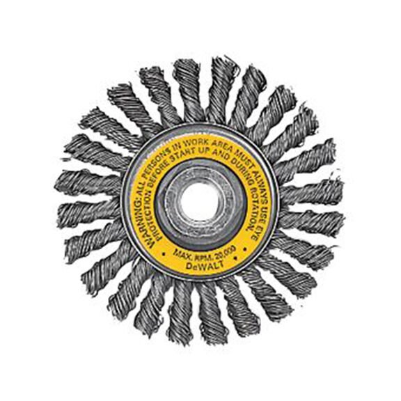 DEWALT 4" x 5/8"-11 HP .020 Carbon Stringer Wire Wheel image number 0