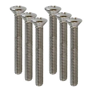Phillips Oval Head Machine Screws, 6 Piece, Stainless Steel
