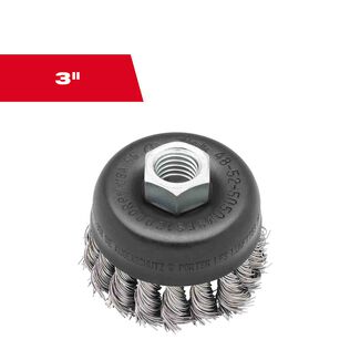 3" Stainless Steel Knot Wire Cup Brush