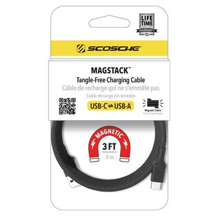 MagStack Magnetic Cable, USB-A to USB-C, 3 Feet
