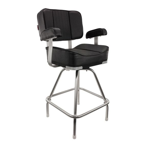 Deluxe Captain's Chair with Stand Package, Black image number 0